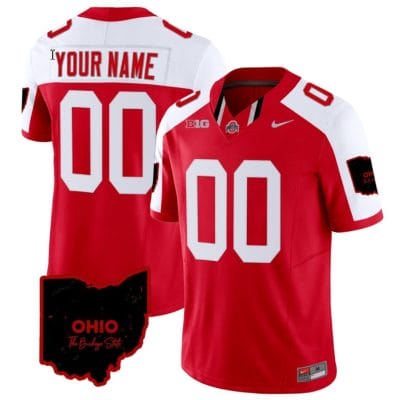 Custom Ohio State Jersey Name and Number Vapor Limited College Football Stitched Ohio Patch Red Alternate