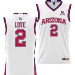 Caleb Love Jersey #2 Arizona Wildcats NIL College Basketball Lightweight White