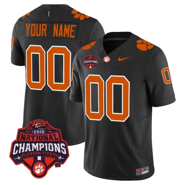 Custom Clemson Tigers Jersey Name and Number Vapor Limited College Football Stitched Black