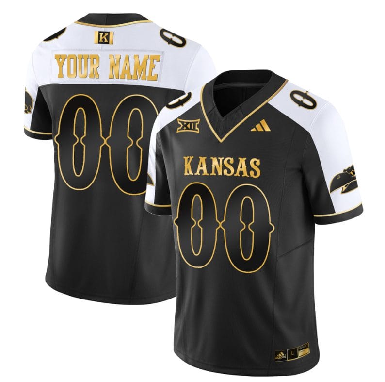 Custom Kansas Jayhawks Jersey Blackhawk Name and Number Vapor Limited Football Stitched Alternate