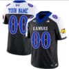 Custom Kansas Jayhawks Jersey Name and Number Vapor Limited Football Stitched Alternate