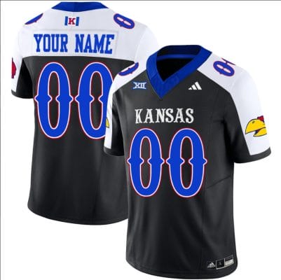 Custom Kansas Jayhawks Jersey Name and Number Vapor Limited Football Stitched Alternate