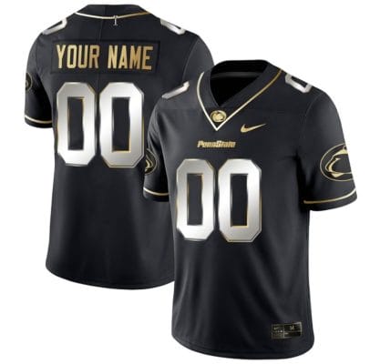 Custom Penn State Nittany Lions Jersey Name and Number College Football All Stitched Black Limited