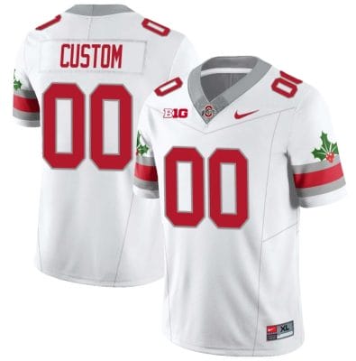Custom Ohio State Jersey Name and Number Football Stitched Style 2 White