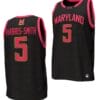 DeShawn Harris Smith Jersey #5 Maryland Terrapins College NIL Replica Basketball Black