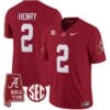 Derrick Henry Jersey #2 Alabama Crimson Tide Vapor Limited Football Alabama Map Crimson