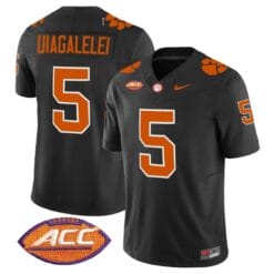 DJ Uiagalelei Jersey #5 Clemson Tigers Vapor Limited Acc Patch College Football Stitched Black