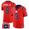 DeShawn Gaddie Jr Jersey #9 Ole Miss Rebels Football Flag Patch All Stitched Red