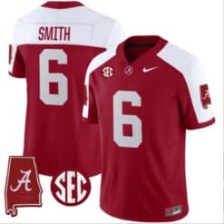 DeVonta Smith Jersey #6 Alabama Crimson Tide Vapor Stitched Football Alabama Map Alternate