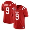 DeShawn Gaddie Jr Jersey #9 Ole Miss Rebels Football All Stitched Red
