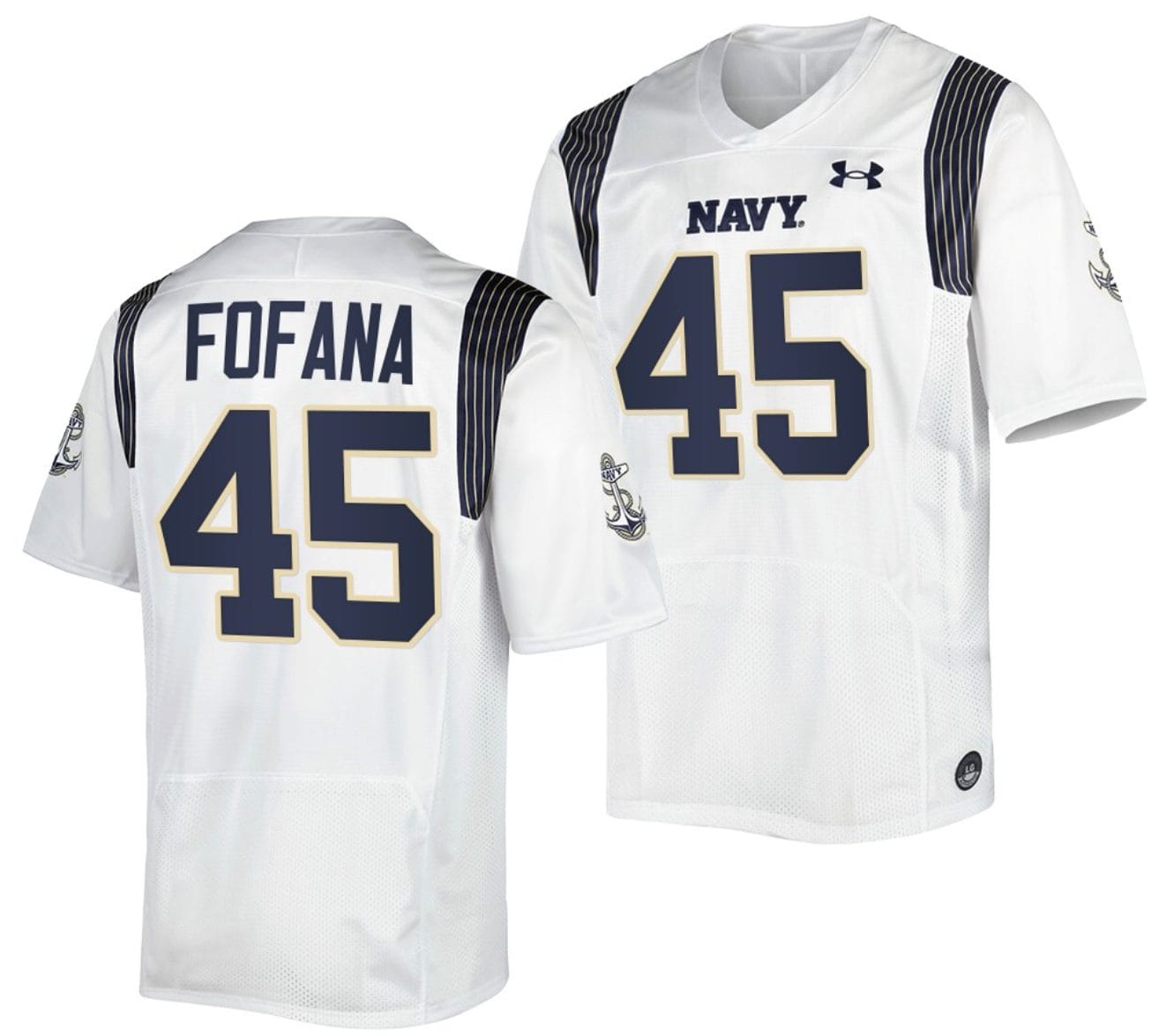 Daba Fofana Jersey #45 Navy Midshipmen Premier Replica College Football White