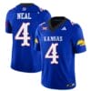 Devin Neal Jersey #4 Kansas Jayhawks Blackhawk Vapor Limited Football Royal