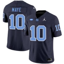 Drake Maye Jersey #10 North Carolina Tar Heels Vapor Limited College Football Navy