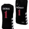 Day Day Thomas Jersey #1 Cincinnati Bearcats College Basketball Replica 2023-24 Black