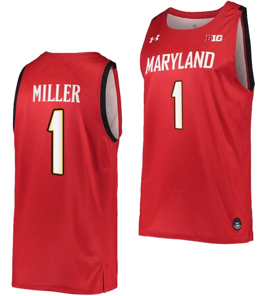 Diamond Miller Jersey #1 Maryland Terrapins College NIL Replica Basketball Red