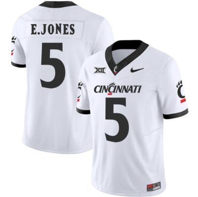 Emory Jones Jersey #5 Cincinnati Bearcats Vapor Limited College Football All Stitched White
