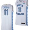 Elliot Cadeau Jersey #11 North Carolina Tar Heels College Basketball White