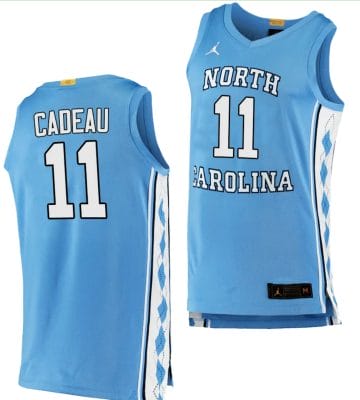 Elliot Cadeau Jersey #11 North Carolina Tar Heels College Basketball Blue