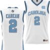 Elliot Cadeau Jersey #2 UNC Tar Heels College NIL Basketball Lightweight White