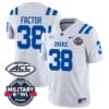 Factor Jersey #38 Duke Blue Devils Football Limited White Military Bowl