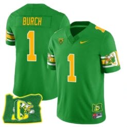 Jordan Burch Jersey #1 Oregon Ducks ‘Mighty Oregon’ Throwback Football Oregon State Green
