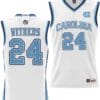 JaeLyn Withers Jersey #24 UNC Tar Heels College NIL Basketball Lightweight White