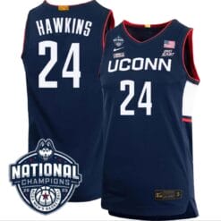 Jordan Hawkins Jersey #24 UConn Huskies 2023 National Champions College Basketball Navy