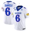 Jalon Daniels Jersey #6 Kansas Jayhawks Blackhawk Vapor Limited Football White