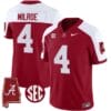 Jalen Milroe Jersey #4 Alabama Crimson Tide Vapor Stitched Football Alabama Map Alternate