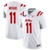 Jordan Watkins Jersey #11 Ole Miss Rebels Football All Stitched White