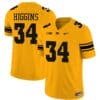 Jay Higgins Jersey #34 Iowa Hawkeyes Vapor Limited College Football Gold