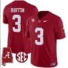 Jermaine Burton Jersey #3 Alabama Crimson Tide Vapor Stitched Football Alabama Map Crimson