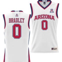 Jaden Bradley Jersey #0 Arizona Wildcats NIL College Basketball Lightweight White