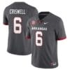 Jacolby Criswell Jersey #6 Arkansas Razorback Football All Stitched Gray