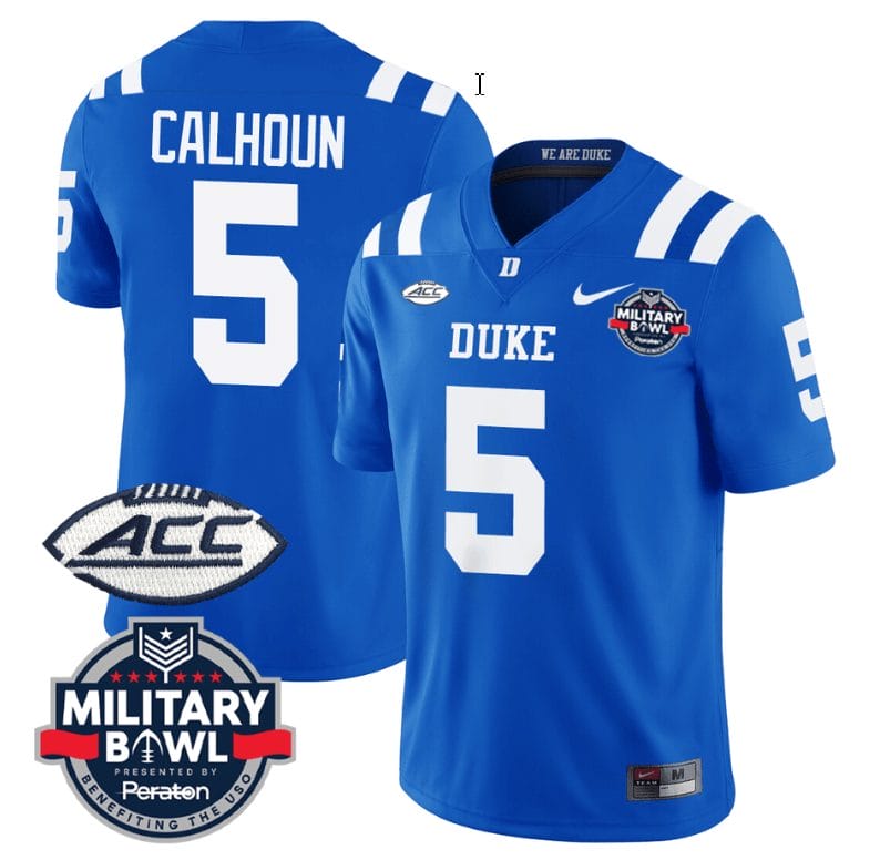 Jalon Calhoun Jersey #5 Duke Blue Devils Football Limited Royal Military Bowl