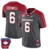 Jacolby Criswell Jersey #6 Arkansas Razorback Football Arkansas Patch Red Alternate