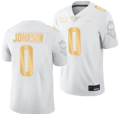 Jason Johnson Jersey #0 UCF Knights Light Mode College Football White Golden
