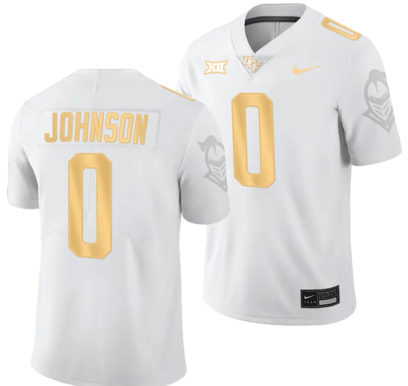 Jason Johnson Jersey #0 UCF Knights Light Mode College Football White Golden