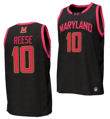 Julian Reese Jersey #10 Maryland Terrapins College NIL Replica Basketball Black