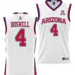 Kylan Boswell Jersey #4 Arizona Wildcats NIL College Basketball Lightweight White