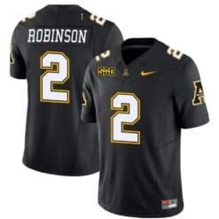 Kaedin Robinson Jersey #2 Appalachian State Mountaineers Vapor Limited College Football Black