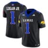 Kenny Logan Jr Jersey #1 Kansas Jayhawks Blackhawk Vapor Limited Football Black