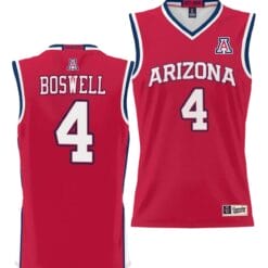Kylan Boswell Jersey #4 Arizona Wildcats NIL College Basketball Lightweight Red