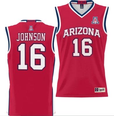 Keshad Johnson Jersey #16 Arizona Wildcats NIL College Basketball Lightweight Red