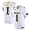 Kenny Logan Jr Jersey #1 Kansas Jayhawks Blackhawk Gold Vapor Football White Gold