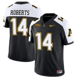 Kanye Roberts Jersey #14 Appalachian State Mountaineers Vapor Limited College Football Black Alternate