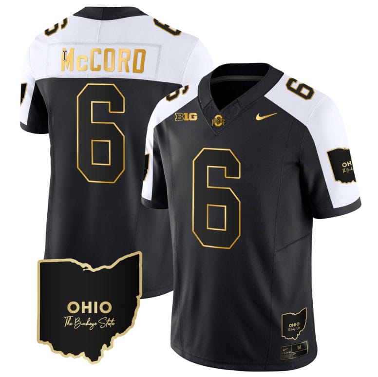 Kyle Mccord Jersey #6 Ohio State Buckeyes College Football Stitched Vapor Limited Gold Ohio Patch Alternate
