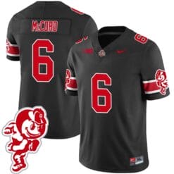 Kyle McCord Jersey #6 Ohio State Buckeyes Football 2023 Stitched Brutus Buckeye Patch Black