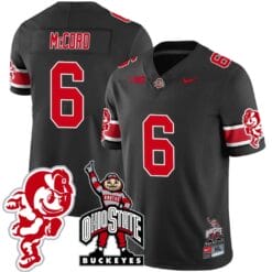 Kyle McCord Jersey #6 Ohio State Buckeyes Football Stitched Brutus Buckeye Patch Black