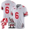 Kyle McCord Jersey #6 Ohio State Buckeyes Football Stitched Brutus Buckeye Patch Gray